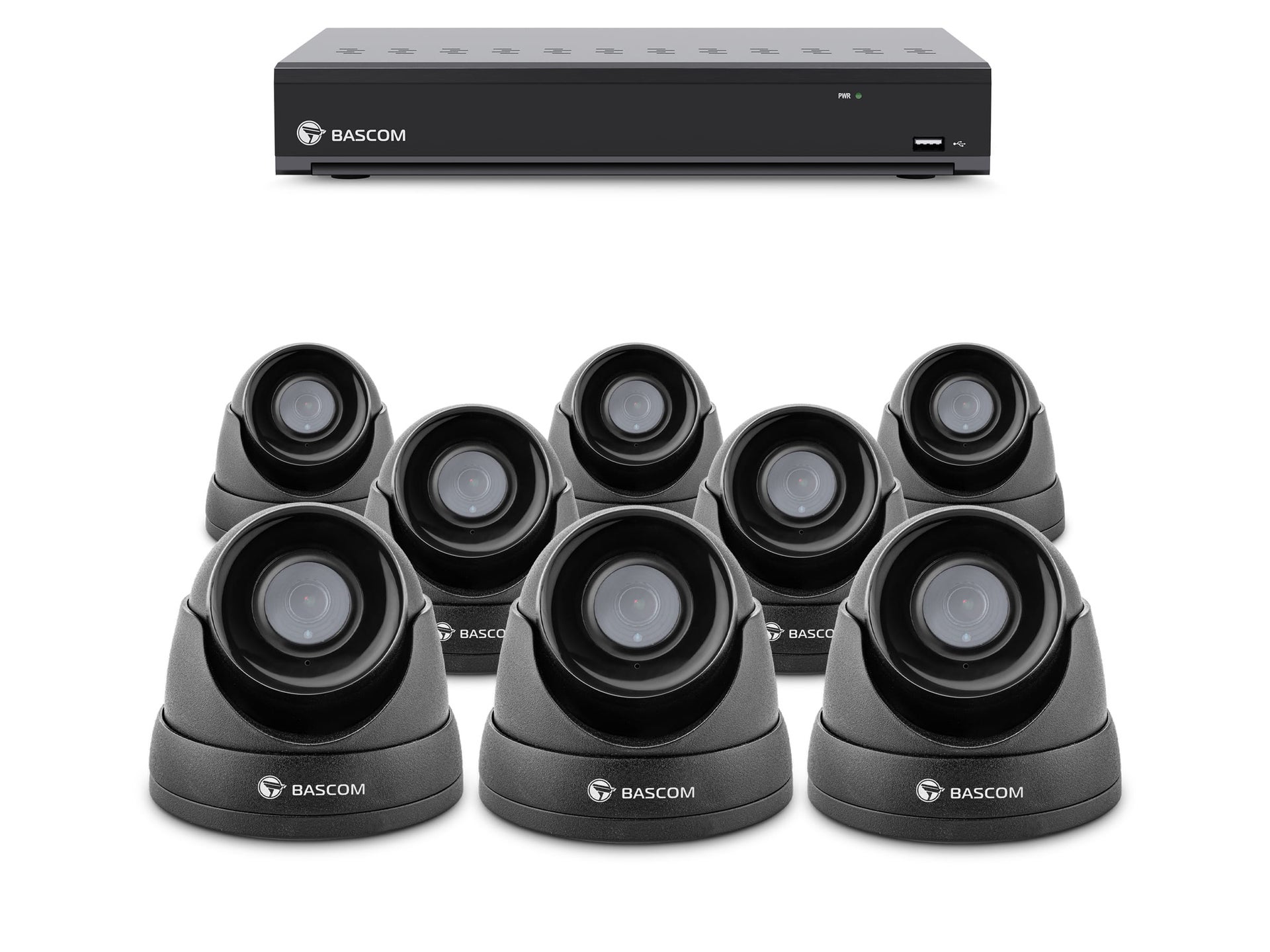 Bekabeld 8-dome-systeem