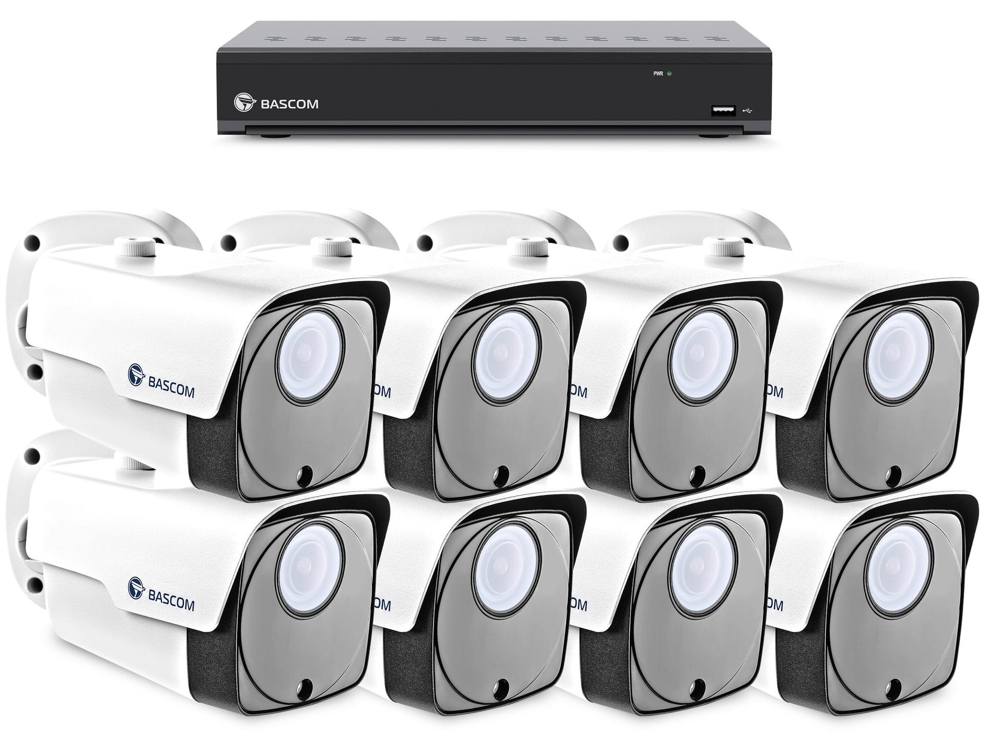 Bekabeld 8-bullet-systeem PLUS Bekabeld 8-bullet-systeem PLUS