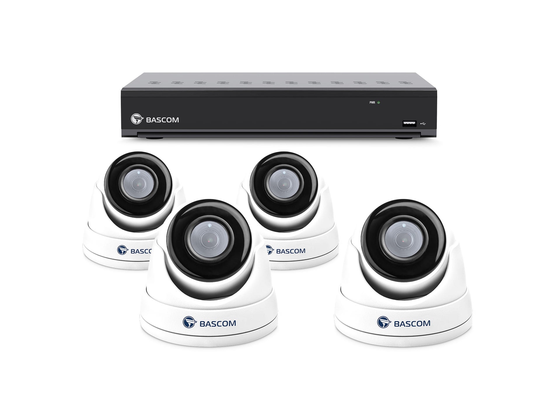 Bekabeld 4-dome-systeem