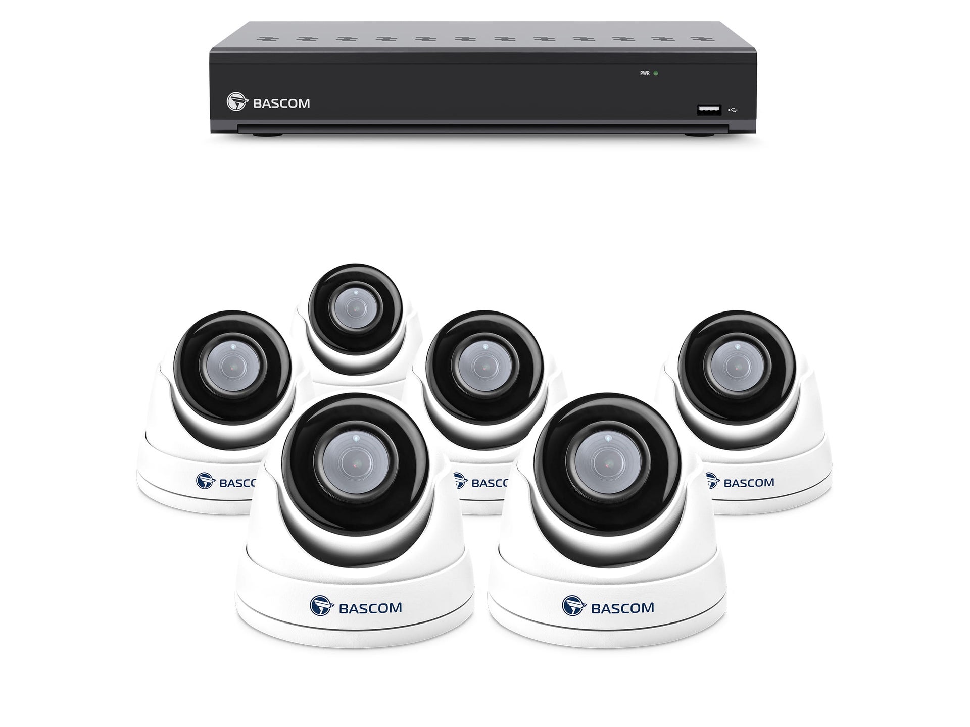 Bekabeld 6-dome-systeem