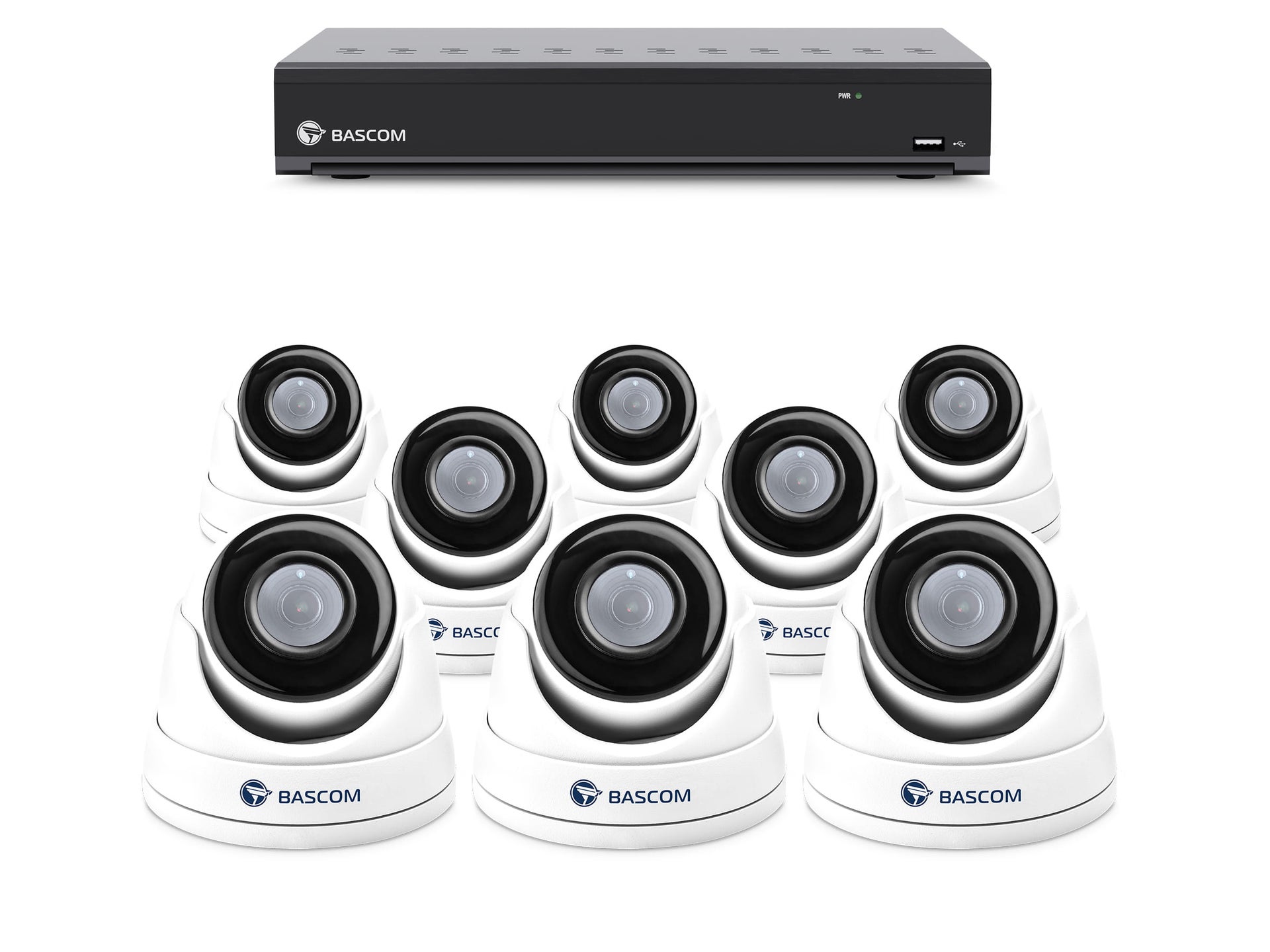 Bekabeld 8-dome-systeem